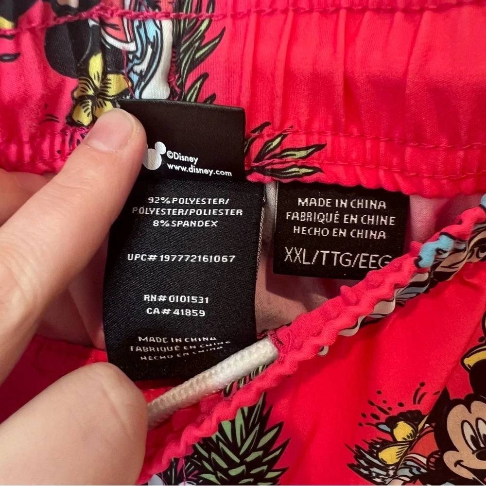 Disney Mickey Mouse Floral Pink Men's Swim Shorts Size XXL